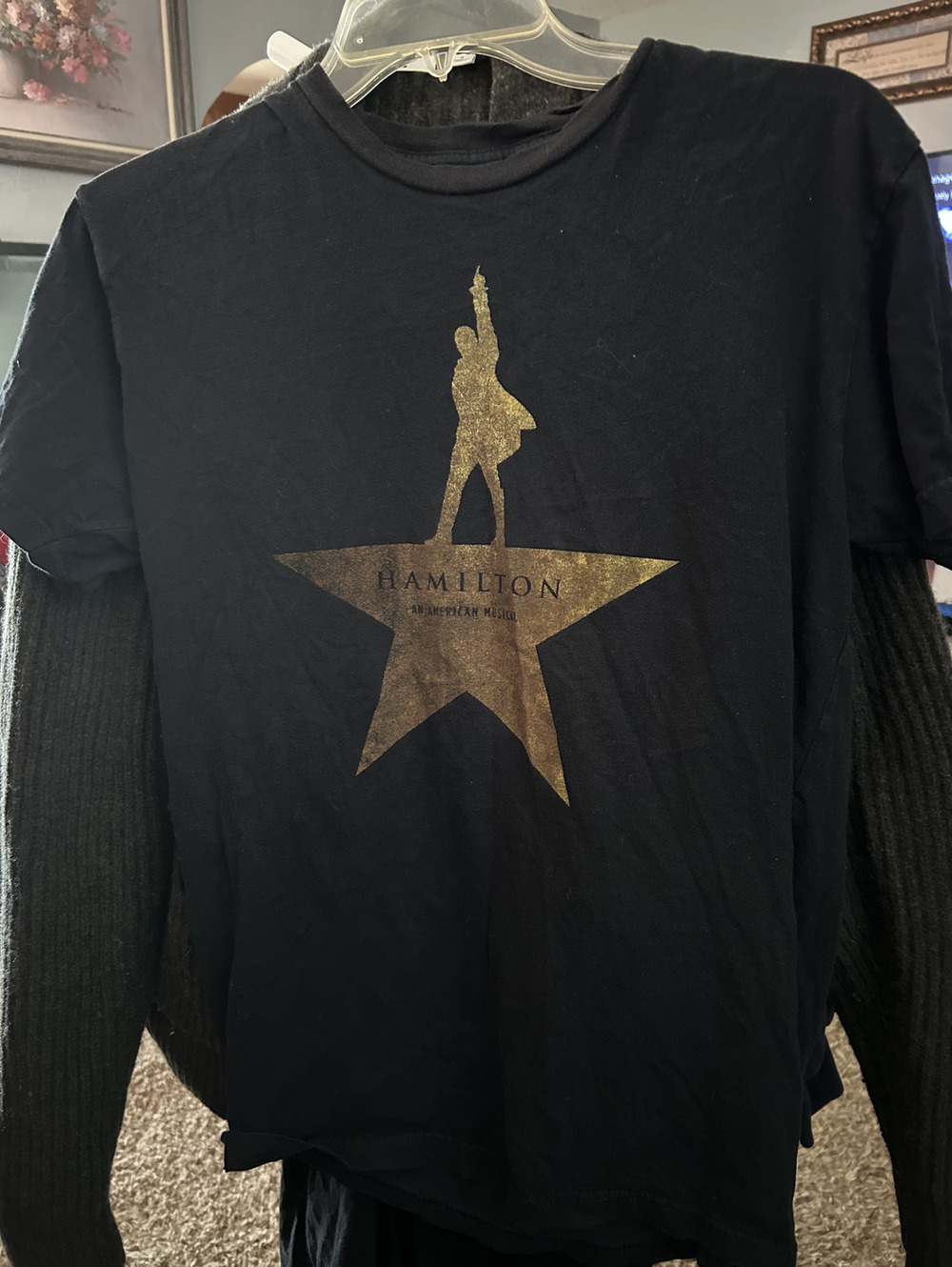 Hamilton Musical Black Graphic T-Shirt Size Small